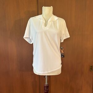 NWT Kerrits White Meshy Polo Shirt